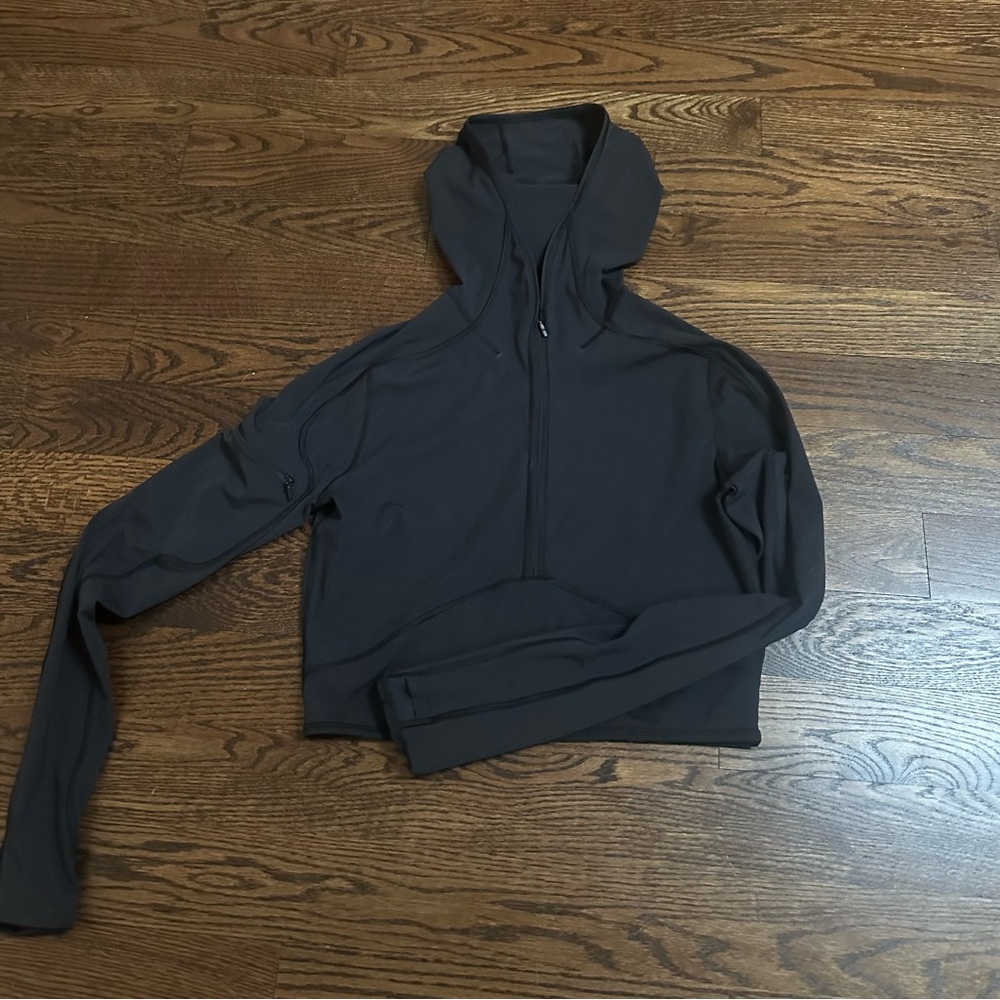 Lululemon Black Break a Trail half zip hoodie